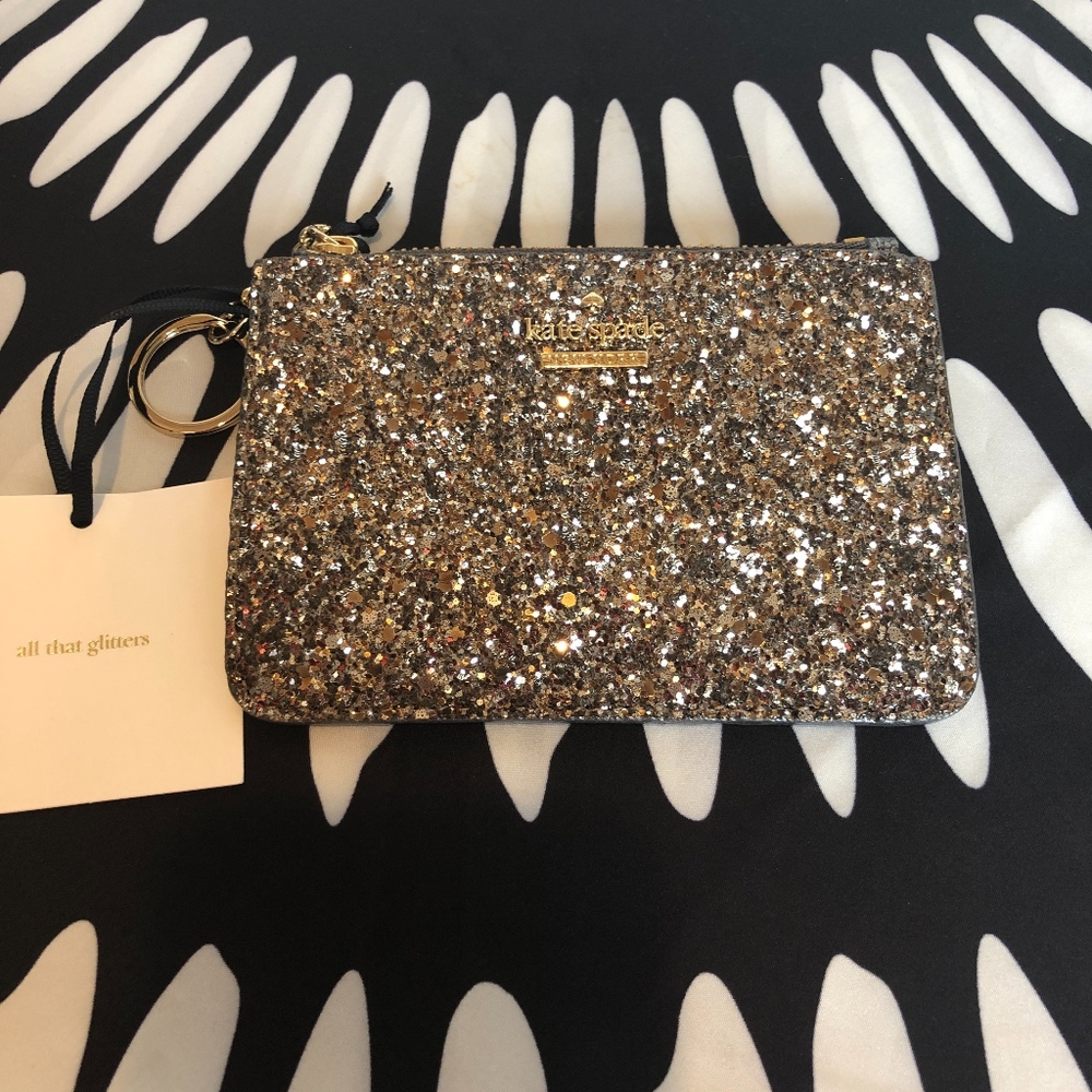 Kate Spade Bitsy Glitter Wallet Keychain